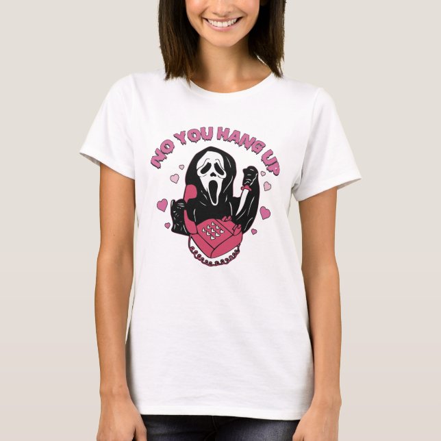 Nej, håll upp skirt, roligt, glansigt sett Valenti T Shirt (Framsida)