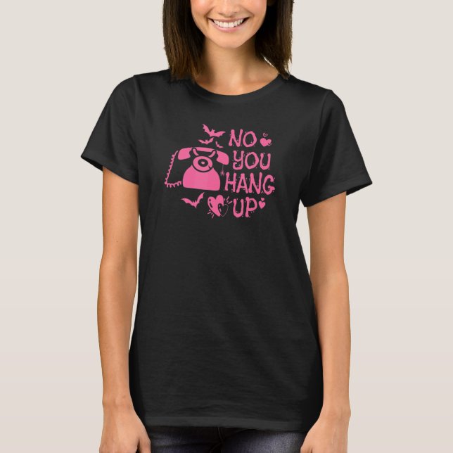 Nej, håll upp skräcktelefonen t shirt (Framsida)