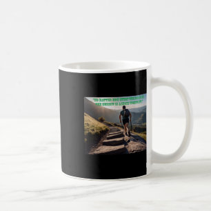 Nej, hur lång väg är? kaffemugg