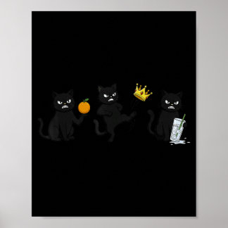 Nej, inga kungar, ingen ICE, rolig svart katt Poster