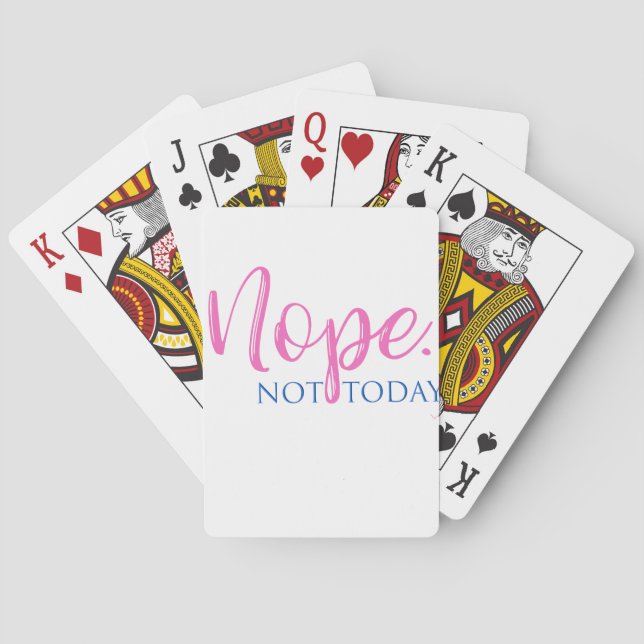 Nej. Inte i dag - Novelty Slogan Coola Roligt Casinokort (Baksidan)