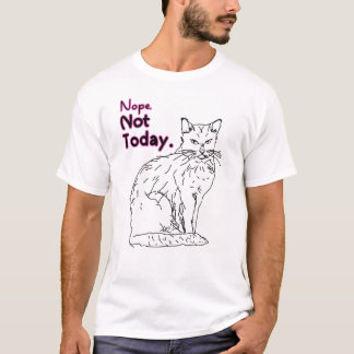 Nej Inte Idag Katt Illustration T Shirt