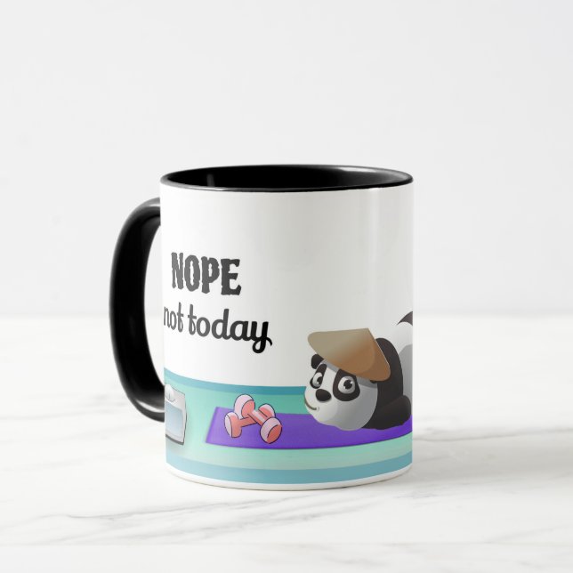 "Nej Inte Idag" Panda Coffee Mugg (Framsida vänster)