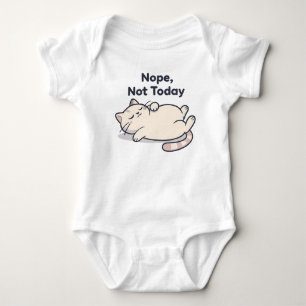 Nej Inte Idag – Rolig Katt Meme Baby Tröja