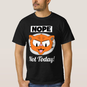 NEJ Inte Idag! Señor Gato™ Tecknad Katt T Shirt