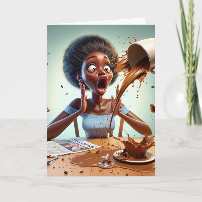 Nej, inte kaffe | Funny Housefru Kort (Framsida)