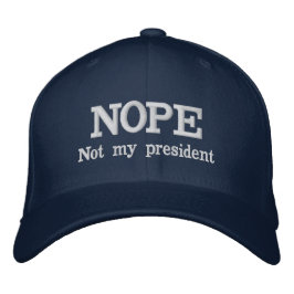 NEJ Inte min president anpassningsbar Broderad Keps