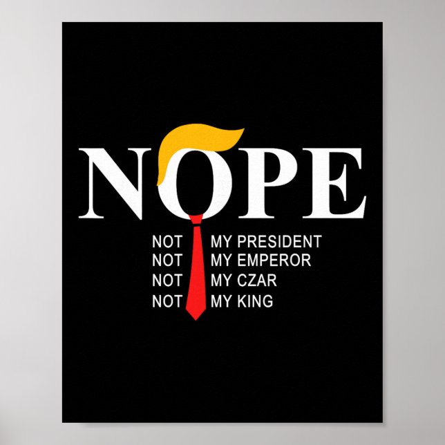 Nej, inte min presidentkung rolig Trump  Poster (Framsidan)