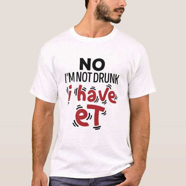 Nej, jag är inte full. t shirt (Framsida)