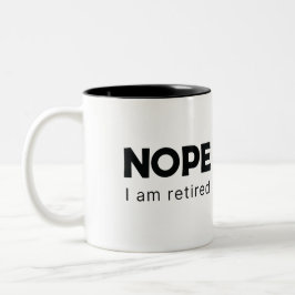 Nej, jag är pensionerad Två-Tonad mugg