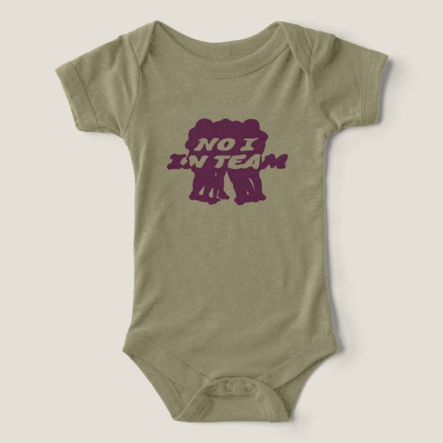 Nej, jag i Team Baby Clothing T Shirt (Design Framsida)