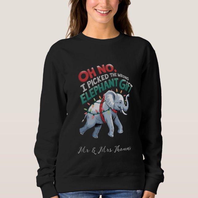 Nej, jag plockade fel Elephant Gift Funny T Shirt (Framsida)