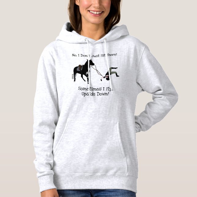 Nej, jag sitter inte bara där Equestrian Horse T Shirt (Framsida)