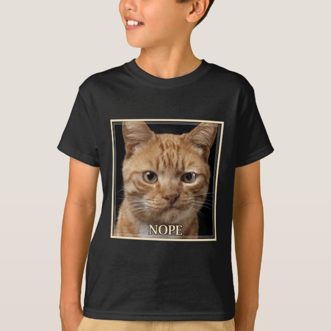 Nej-katt T Shirt (Framsida)