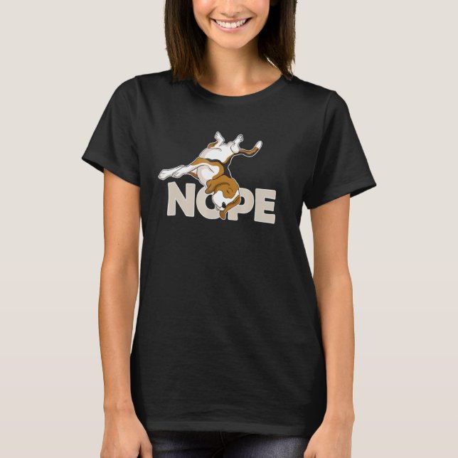 Nej Lat Beagle T Shirt (Framsida)