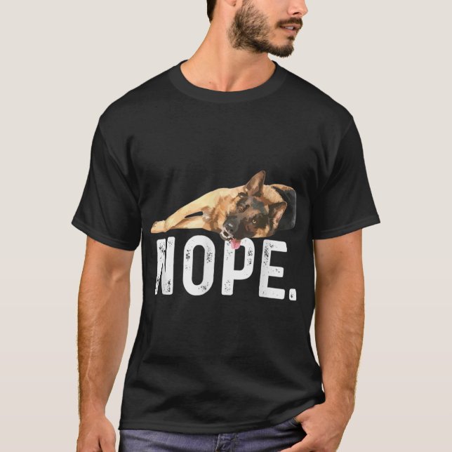 Nej lat drömmig tysk shepherd hund älskare present t shirt (Framsida)