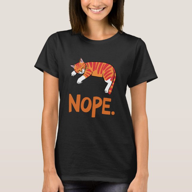 Nej Late Kat T Shirt (Framsida)