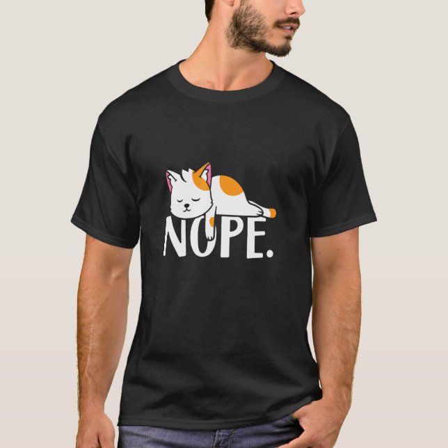 Nej Late Kat T Shirt (Framsida)