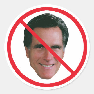 Nej Mitt Romney Runt Klistermärke