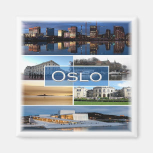 NEJ * Norge - Oslo - Mosaic Magnet