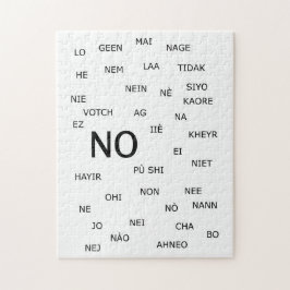 " NEJ " på olika språk Pussel
