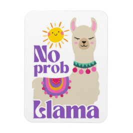 Nej Prob-Llama, Cute Llama Festive Sunny Magnet