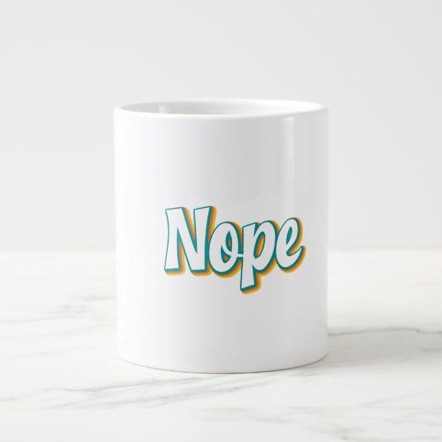 Nej Retro Jumbo Mugg (Framsidan)