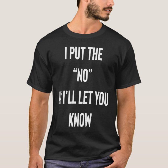 Nej, säg till t shirt (Framsida)