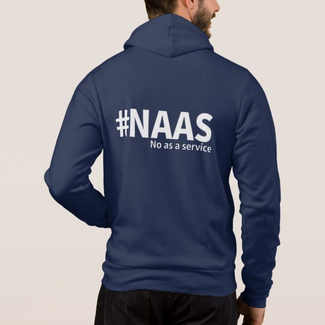 Nej som tjänst | NAAS Tech Humor T Shirt (Baksida)