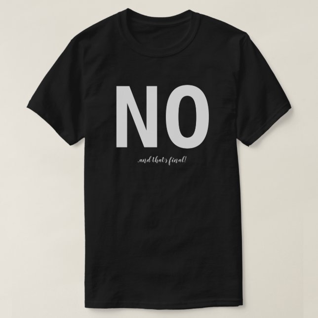 Nej T Shirt (Design framsida)