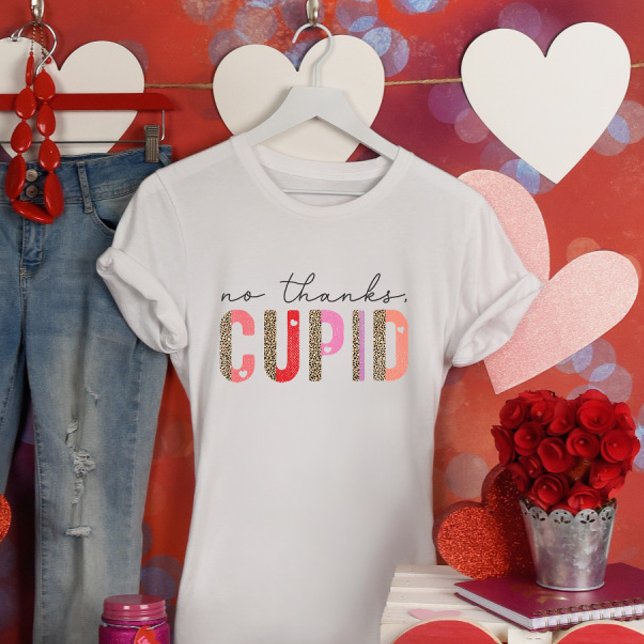 Nej tack, Cupid Valentine Day T Shirt (Skapare uppladdad)