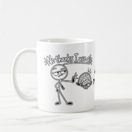 Nej tack, jag använder AI Roligt Tech Humor Meme K Kaffemugg