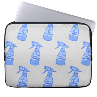 Nej tack. Sprayflaska Sassy humor Laptop Fodral