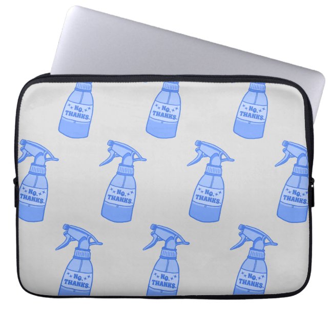 Nej tack. Sprayflaska Sassy humor Laptop Fodral (Framsidan)