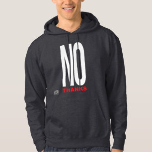 Nej tack, svart hoodie