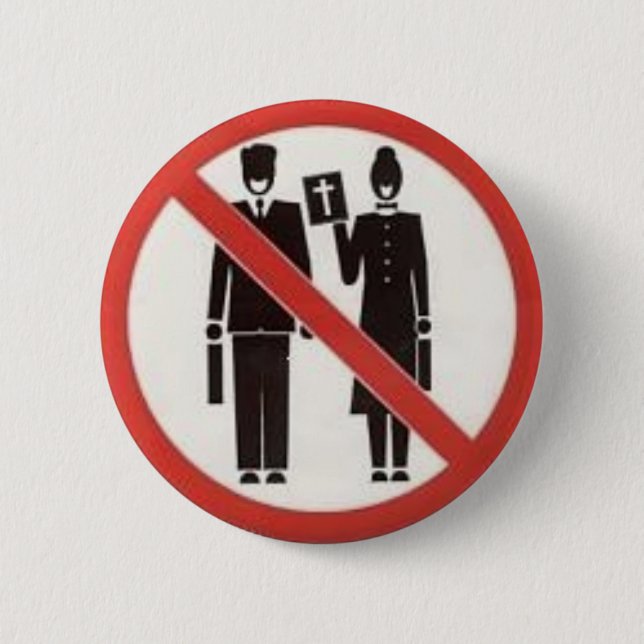 Nej tack vi är Atheists Badge/Button Knapp (Framsida)