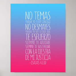 Nej Temas, Porque Yo Estoy Contigo, Isaías 41:10 Poster