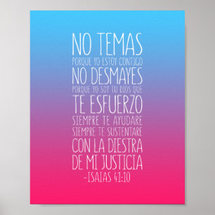 Nej Temas, Porque Yo Estoy Contigo, Isaías 41:10 Poster