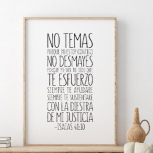 Nej Temas, Porque Yo Estoy Contigo, Isaías 41:10 Poster
