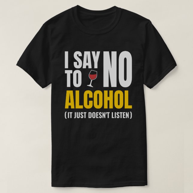 Nej till alkohol - Lusnyvit Ljug Party | Sarkastic T Shirt (Design framsida)