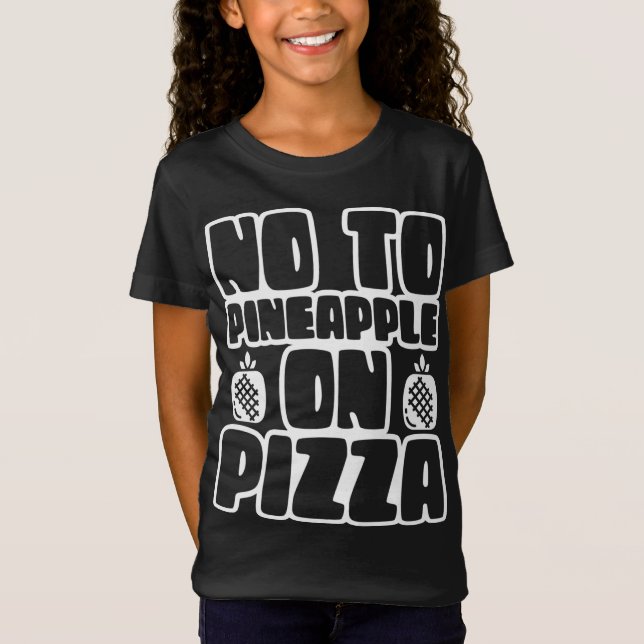 Nej till anas på Pizza Hawaii Ord Hawaiian T Shirt (Framsida)