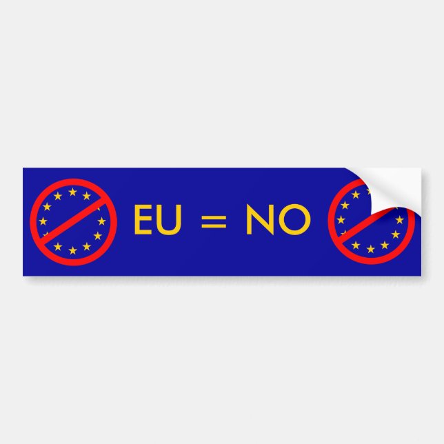 Nej till EU Bildekal (Framsidan)