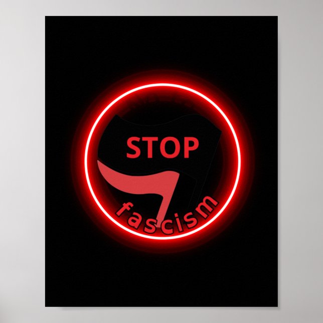 Nej till fascism poster (Framsidan)