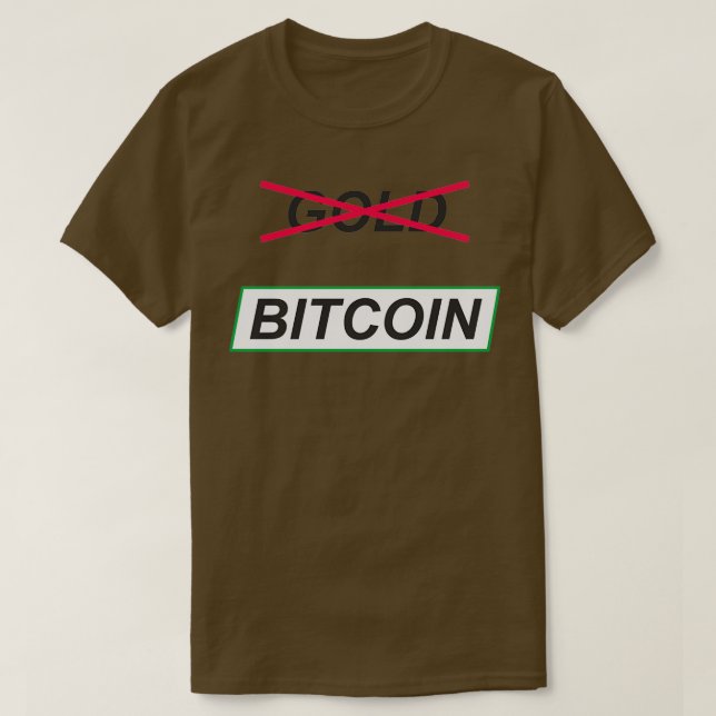 Nej till Guld Ja till Bitcoin T Shirt (Design framsida)