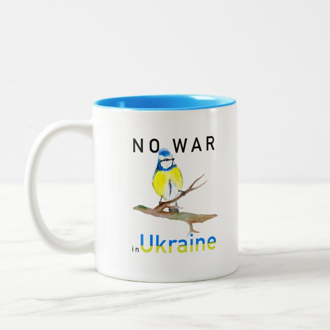 Nej till Krig i Ukraina Två-Tonad Mugg (Vänster)