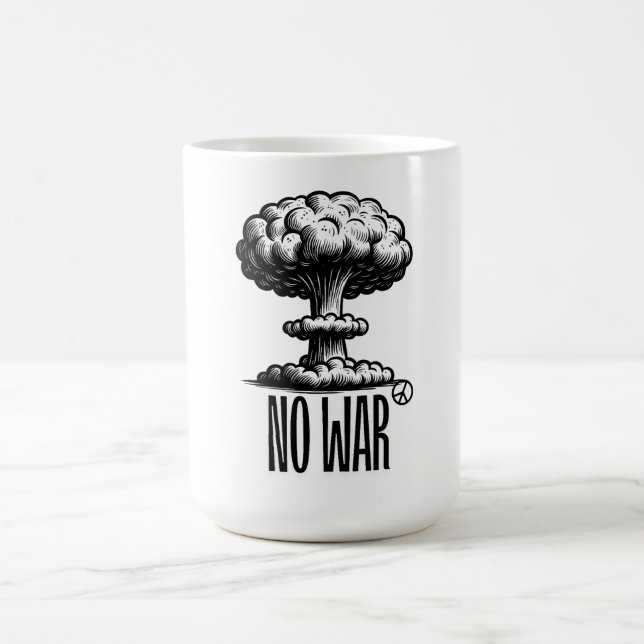 NEJ TILL KRIG Kaffe Mugg (Center)