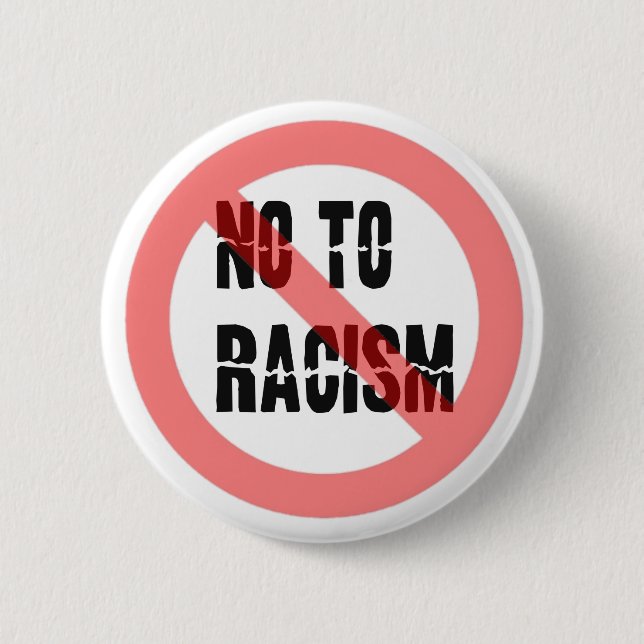 Nej till rasism | Anti Racism Slogan Knapp (Framsida)
