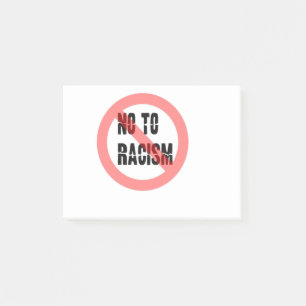 Nej till rasism Anti Racism Slogan Post-it Block