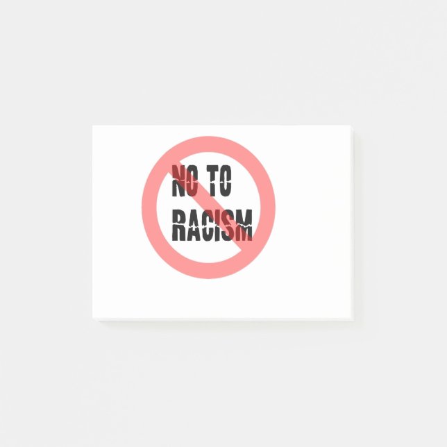 Nej till rasism | Anti Racism Slogan Post-it Block (Framsida)