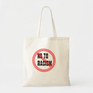 Nej till rasism Anti Racism Slogan Tygkasse
